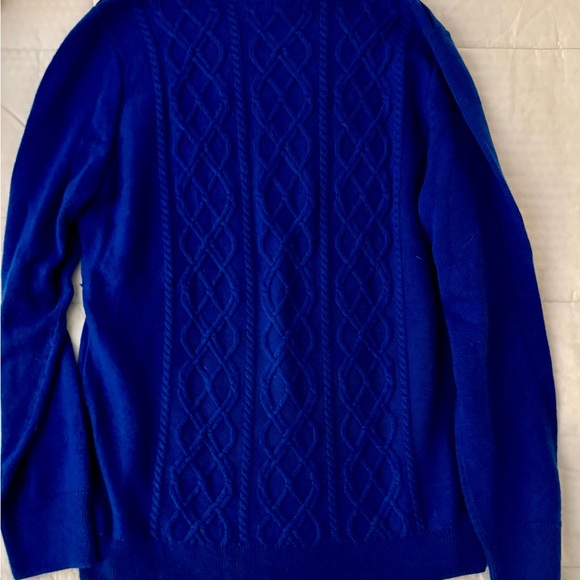 Talbots Royal Blue Knit Pullover - Picture 4 of 8